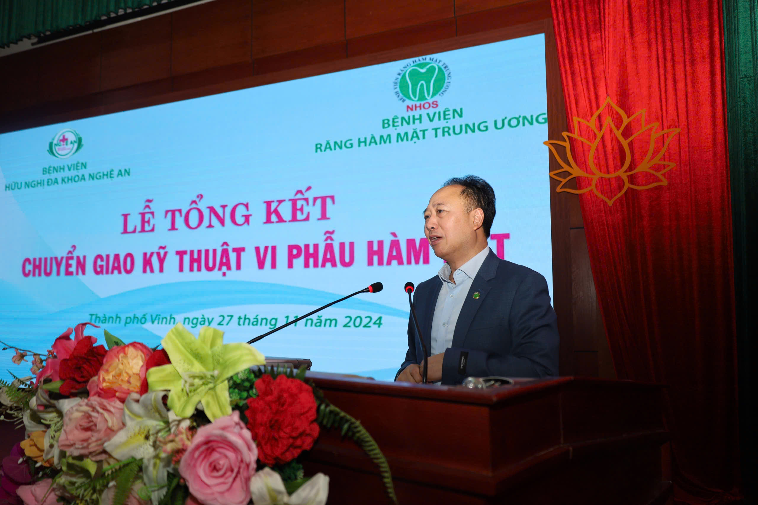 PGS.TS Trần Cao Bính, Giám đốc bệnh viện Răng Hàm Mặt Trung ương Hà Nội phát biểu
